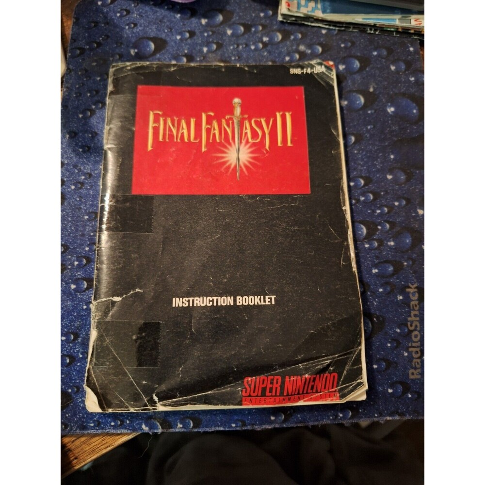 Final Fantasy II SNES Manual Only | Vintage Game Guide‎